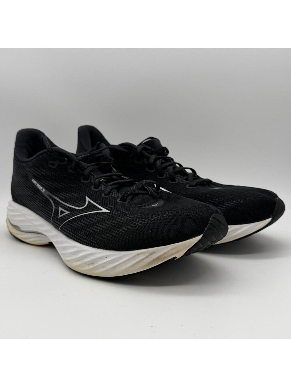 Mizuno Wave Rider 28 Men’s Size 11 Black Silver Running Shoes J1GC240302